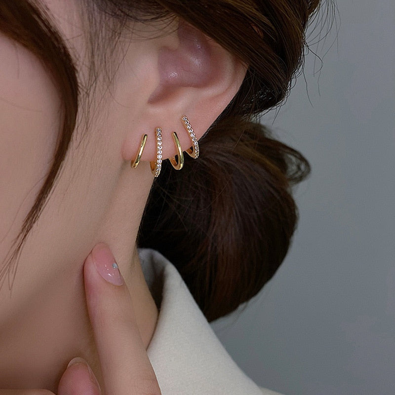 Fourly® 4 örhängen för en piercing