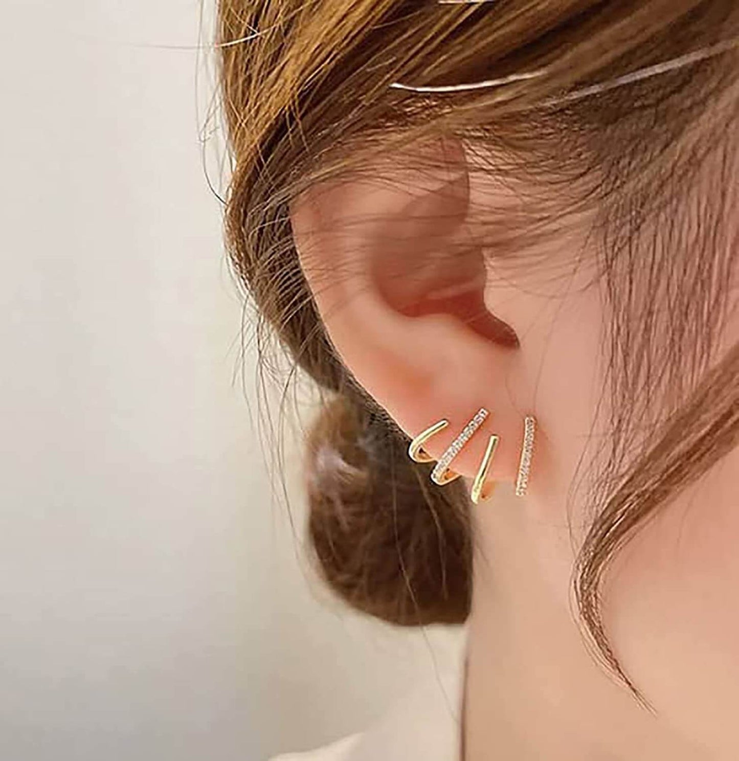 Fourly® 4 örhängen för en piercing